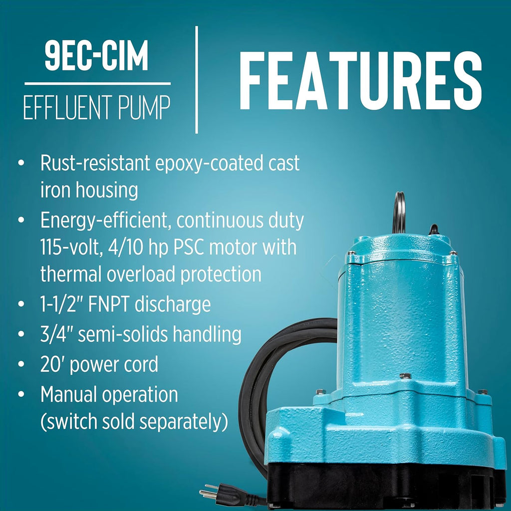Franklin Electric Little Giant 9EC - CIM 115V 4/10HP 509805 - Water Well & Septic Supply